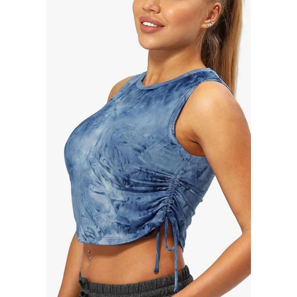 Workout Tank Top Athletic Yoga Crop Gym Running Shirts, Moisture-Wicking Small